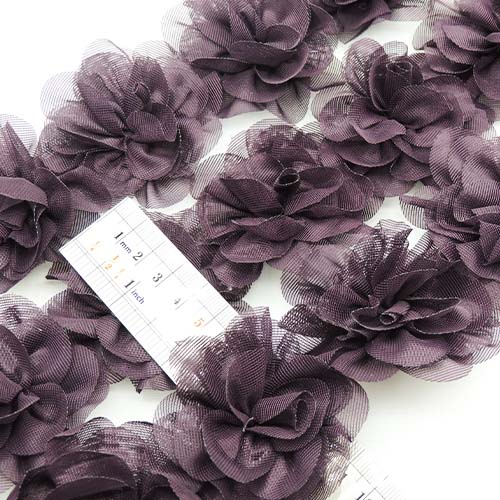 زرشکی نوار گل متری رز توری خرید و قیمت رنگ1