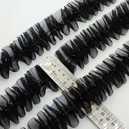 تور پلیسه دوطرفه توری مرواریدمشکی