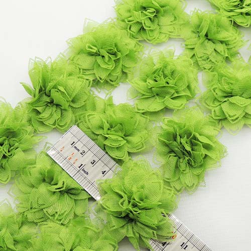 گلبهی تیره نوار گل متری توری تزئینی خرید و قیمت رنگ8