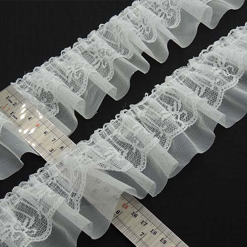 تصویر  تور پلیسه توری7سانتی سفید