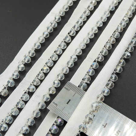 تصویر مغزی منجوق کریستال سفید