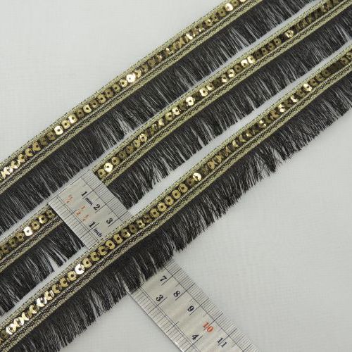 نوار ریشه پولک دوزی دو رنگ