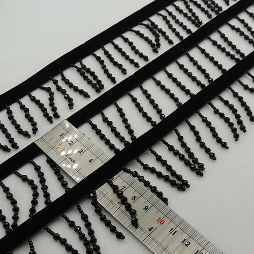 تصویر نوار آویز کریستال مشکی