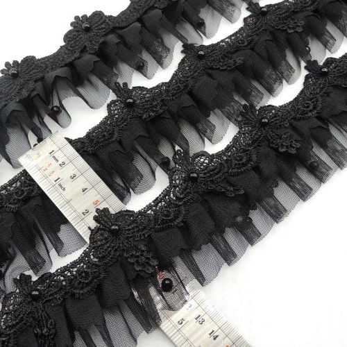 تور پلیسه گیپوری دو ردیف مروارید