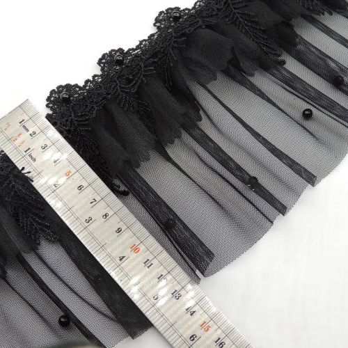 تصویر پلیسه گیپورآویز پهن دوردیف مروارید