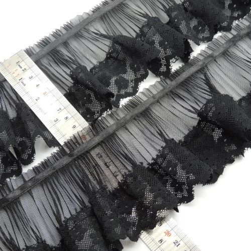 تصویر پلیسه گیپور گل5پر لبه روبان