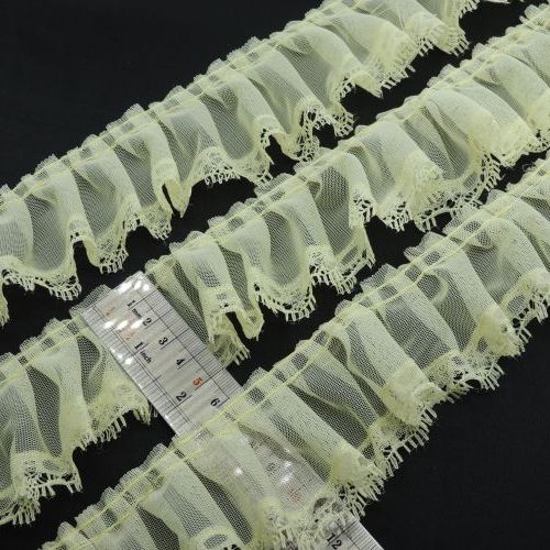 مشکی پلیسه گیپور مژه ای ساده خرید و قیمت رنگ4