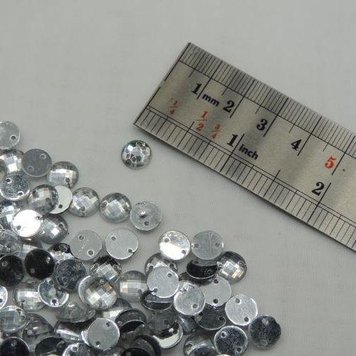 نقره ای سنگ دوختنی رزینی شطرنجی گرد سایز یک خرید و قیمت