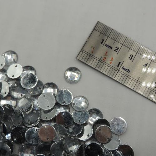 تصویر سنگ دوختنی  رزینی شطرنجی گرد سایز دو 