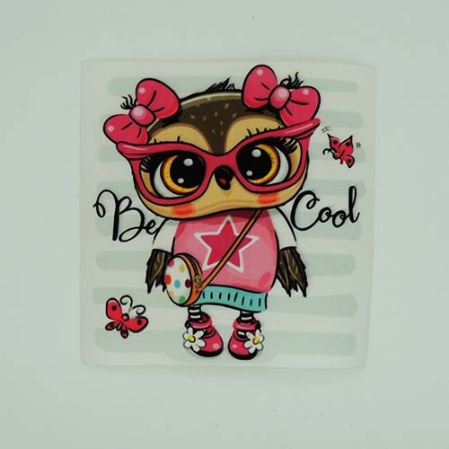 تصویر تکه‌دوزی فانتزی حرارتی جغد