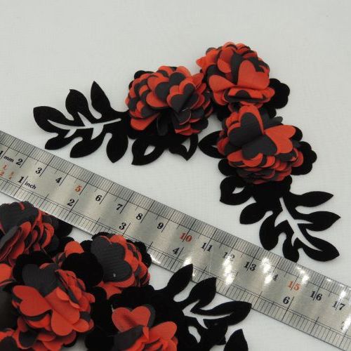 نباتی گل پارچه‌ای برجسته سه‌تایی خرید و قیمت رنگ4