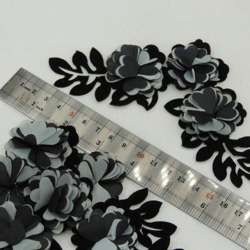 نباتی گل پارچه‌ای برجسته سه‌تایی خرید و قیمت رنگ5