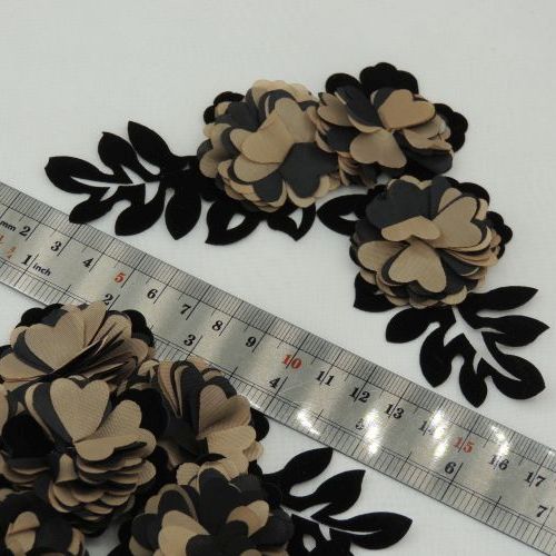 نباتی گل پارچه‌ای برجسته سه‌تایی خرید و قیمت رنگ8