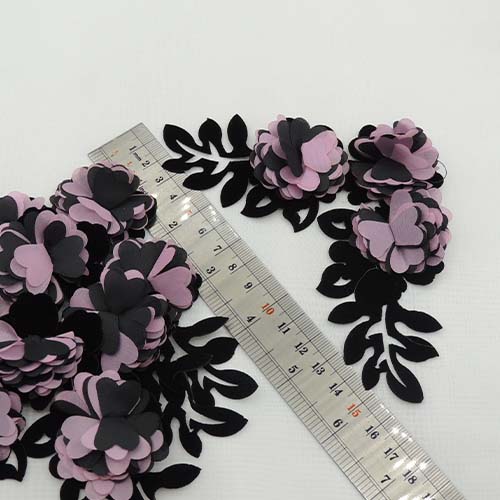 نباتی گل پارچه‌ای برجسته سه‌تایی خرید و قیمت رنگ2