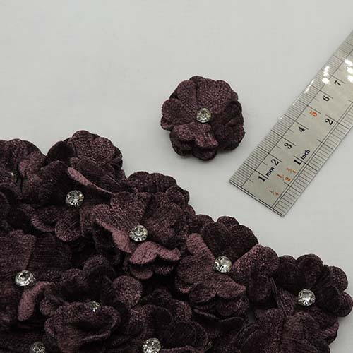 مشکی گل پارچه‌ای برجسته نگین پایه‌ دی خرید و قیمت رنگ2