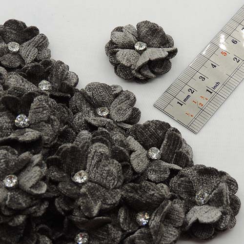 مشکی گل پارچه‌ای برجسته نگین پایه‌ دی خرید و قیمت رنگ6