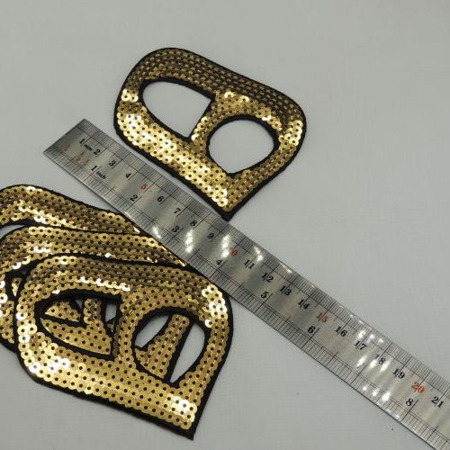 تصویر پنل پولکی حرف هـ طلایی