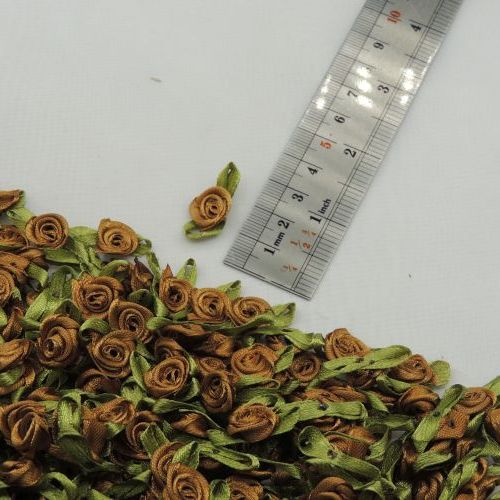 کاربنی گل پارچه‌ای برجسته شکوفه ساتن خرید و قیمت رنگ2