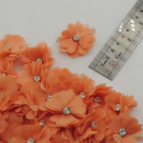 قرمز گل پارچه‌ای برجسته رز نگینی خرید و قیمت رنگ1