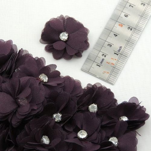 قرمز گل پارچه‌ای برجسته رز نگینی خرید و قیمت رنگ10