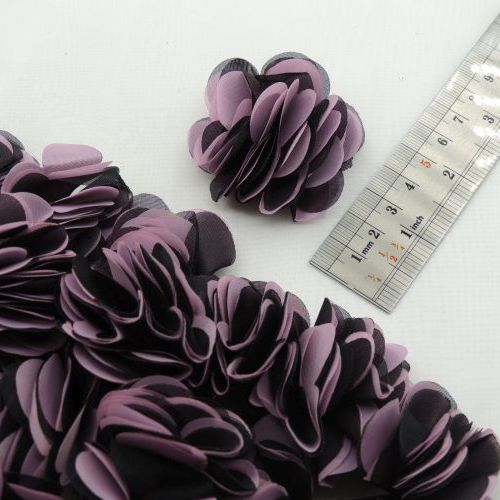 نسکافه ای گل پارچه‌ای برجسته ساتن دورنگ خرید و قیمت رنگ3