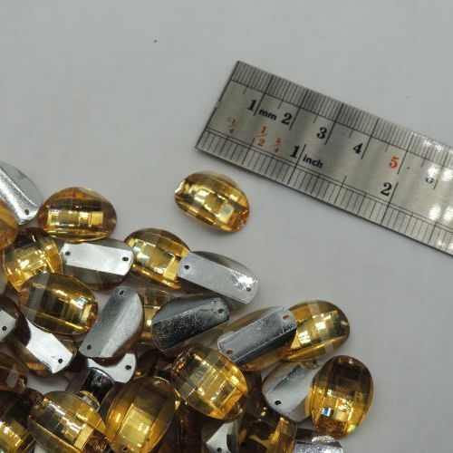 سنگ دوختنی رزینی بیضی محدب سایز 4