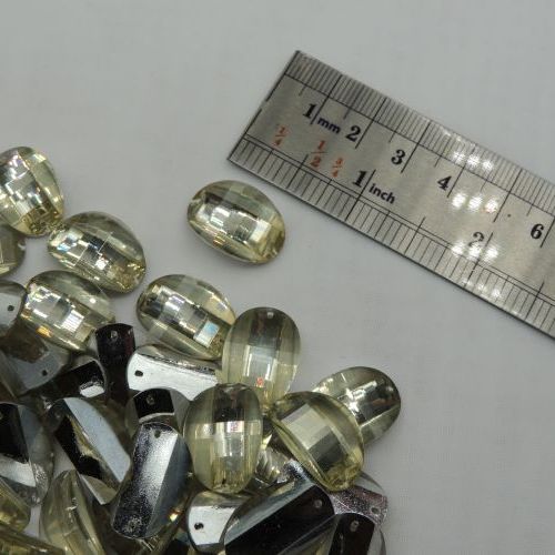 سنگ دوختنی رزینی بیضی محدب سایز 4