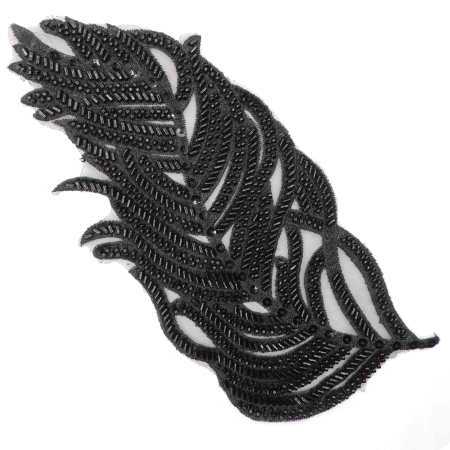 تصویر پنل گل لباس مجلسی وارداتی منجوق و مادام