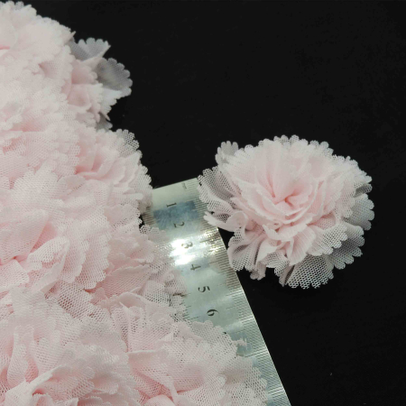 مشکی گل پارچه‌ای برجسته  توری لباس خرید و قیمت رنگ2