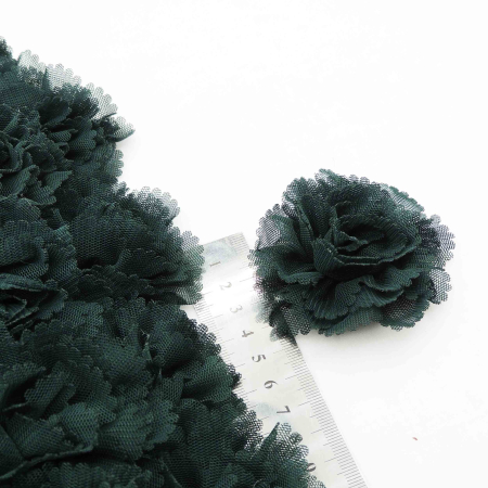 مشکی گل پارچه‌ای برجسته  توری لباس خرید و قیمت رنگ9