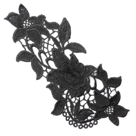 تصویر پنل گل برجسته لباس مدل پهن