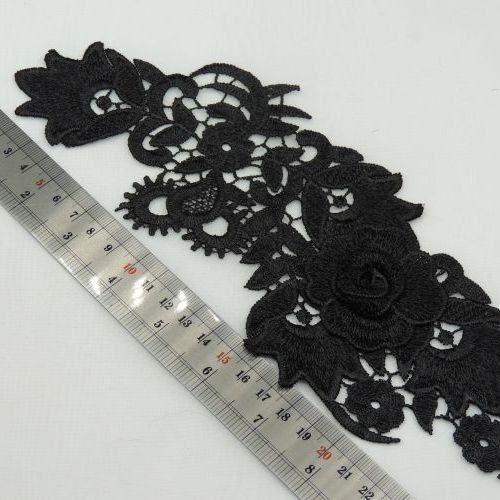 تصویر پنل گل برجسته  مشکی