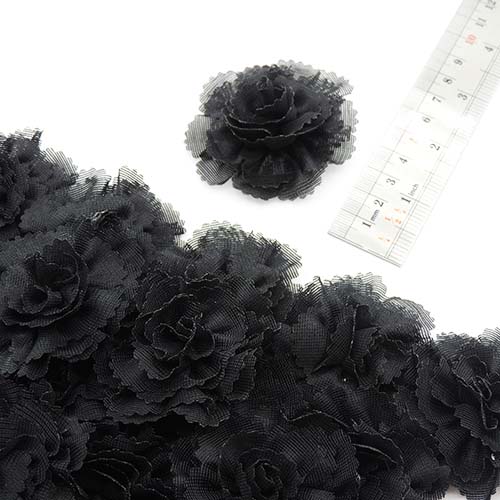 قرمز گل پارچه‌ای برجسته هلالی کتنی رز خرید و قیمت رنگ3