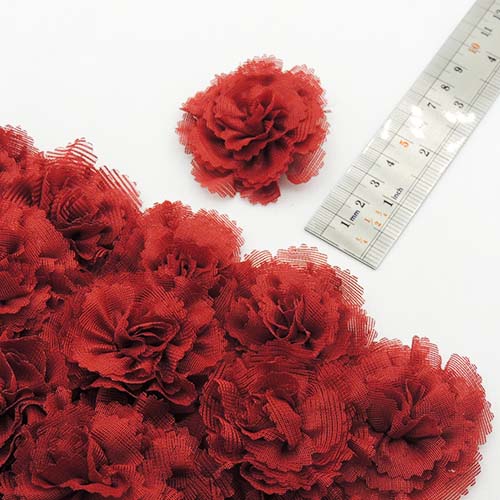 قرمز گل پارچه‌ای برجسته هلالی کتنی رز خرید و قیمت رنگ13