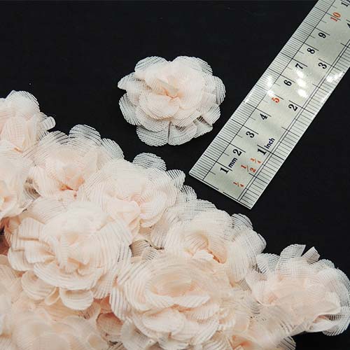 مشکی گل پارچه‌ای برجسته رز توری کوچک خرید و قیمت رنگ7