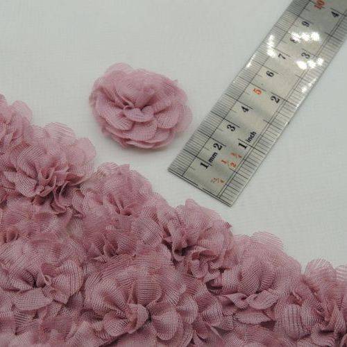 مشکی گل پارچه‌ای برجسته رز توری کوچک خرید و قیمت رنگ15