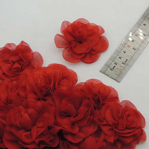 مشکی گل پارچه‌ای برجسته رز توری کوچک خرید و قیمت رنگ4