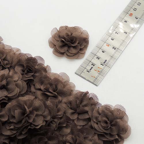 مشکی گل پارچه‌ای برجسته رز توری کوچک خرید و قیمت رنگ8