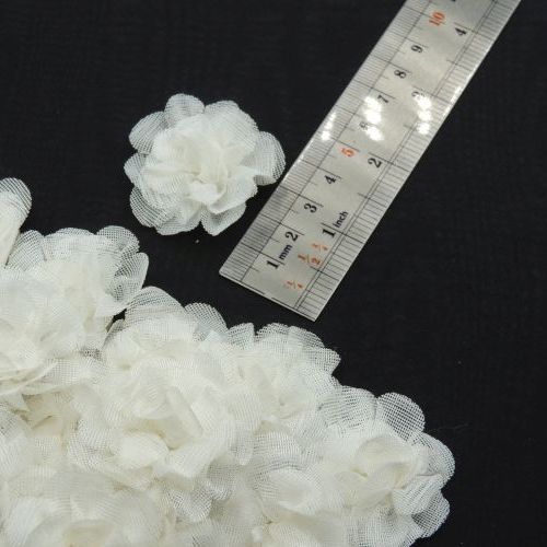 مشکی گل پارچه‌ای برجسته رز توری کوچک خرید و قیمت رنگ17