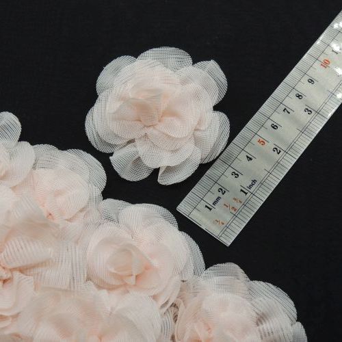 طوسی گل پارچه‌ای برجسته رز توری بزرگ خرید و قیمت رنگ18