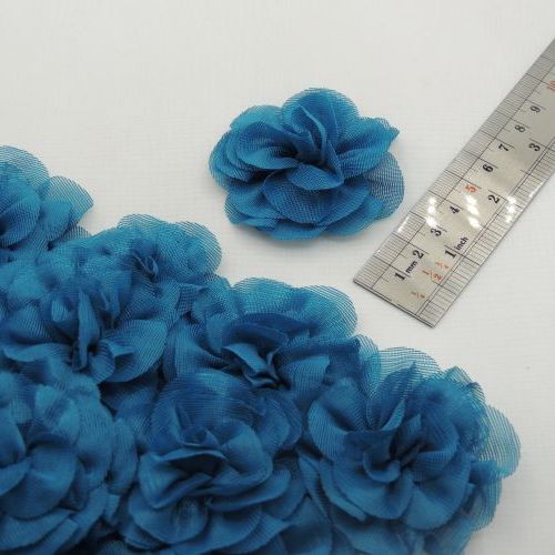 طوسی گل پارچه‌ای برجسته رز توری بزرگ خرید و قیمت رنگ11