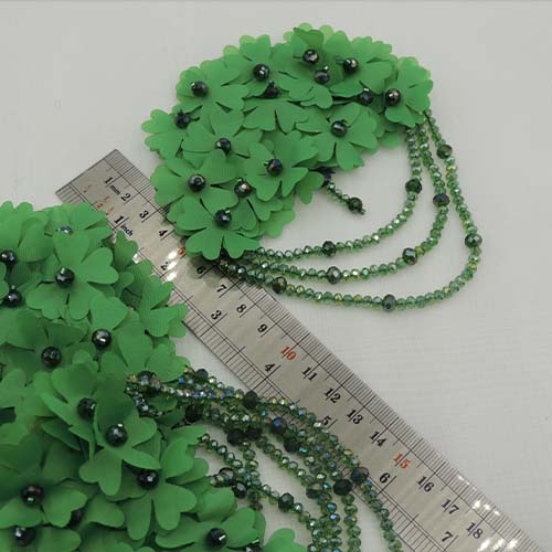 سبز تیره سردوشی لباس مجلسی گل و کریستال خرید و قیمت رنگ17