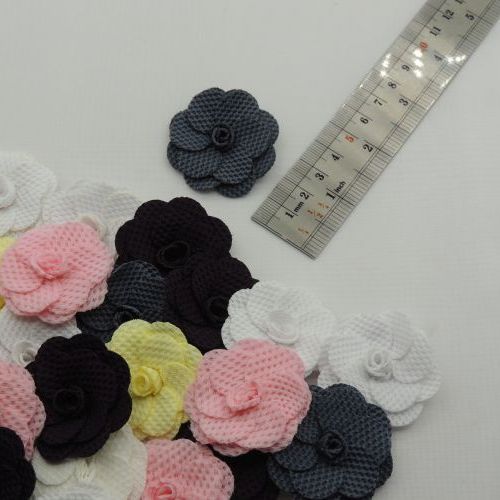 سرمه ای گل پارچه‌ای برجسته لباس رز خرید و قیمت رنگ6