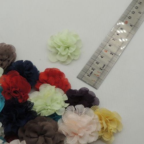 مشکی گل پارچه‌ای برجسته رز توری کوچک خرید و قیمت رنگ13