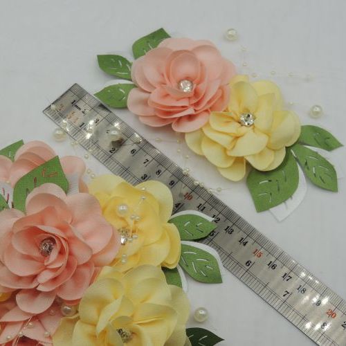 قرمز گل پارچه‌ای برجسته جفتی خرید و قیمت رنگ1