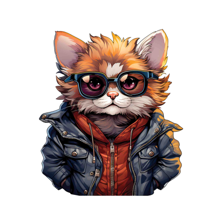 تصویر برچسب اتویی گربه اسپورت