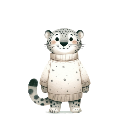 برچسب اتویی مدل پلنگ سفید