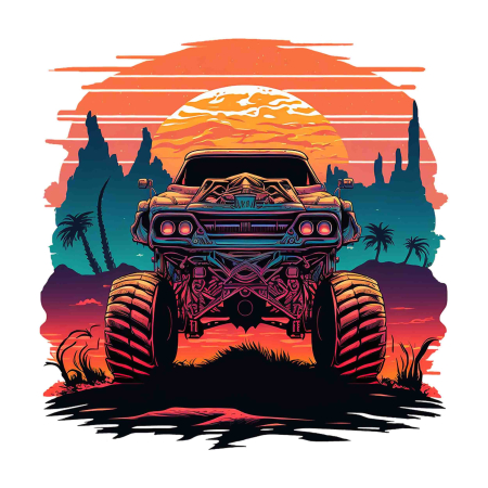 تصویر برچسب اتویی ماشین آفرود