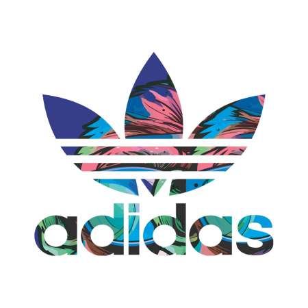 تصویر برچسب اتویی آدیداس رنگی