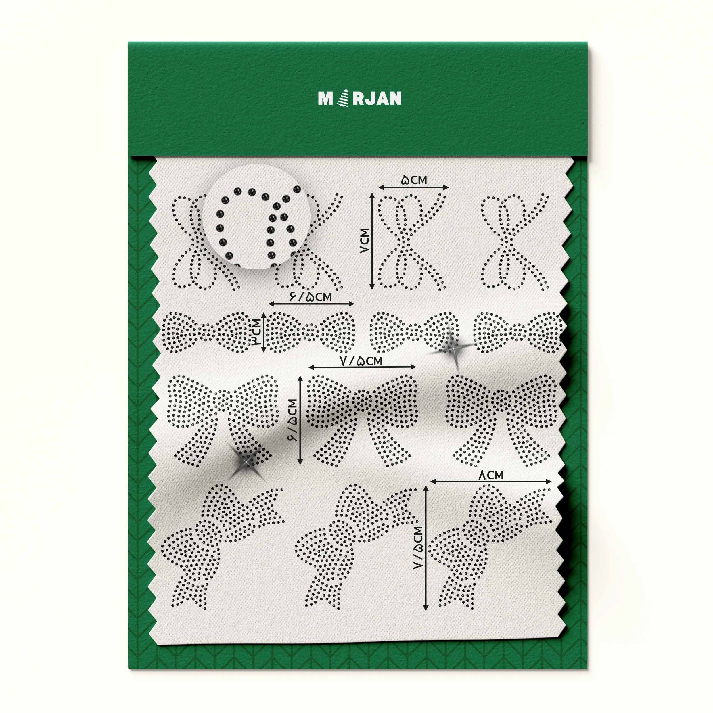 تصویر نگین حرارتی  پاپیون مشکی